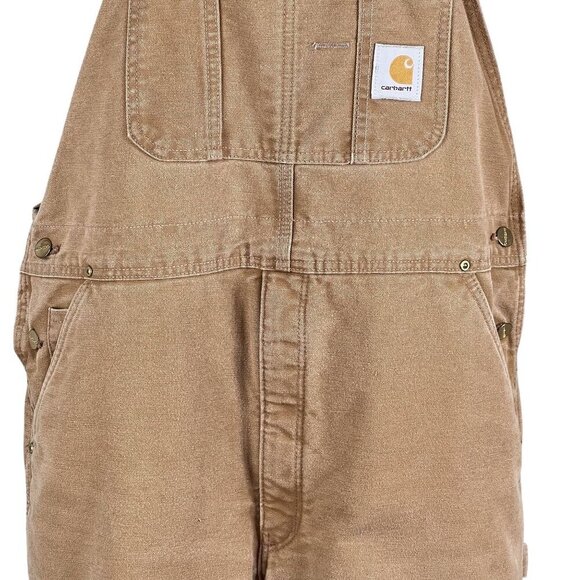 Carhartt 40x30 Canvas Duck Bib Overalls Insulated Double Knee Workwear USA Made - Picture 6 of 16